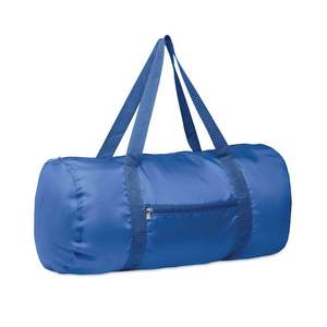 Sac de voyage pliable et léger de 20L, personnalisable, molleton de week-end en polyester écologique avec poche zippée et logo personnalisé - Product Image 1