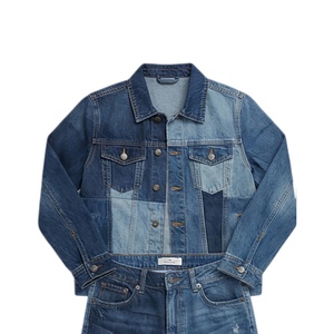 Fabricants de shorts personnalisés pour hommes, streetwear, denim délavé, chemises à manches longues et shorts, ensemble deux pièces - Product Image 4