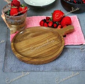 เขียงไม้สำหรับทำพิซซ่าแบบคลาสสิกถาดไม้สำหรับทำพิซซ่าพร้อมที่จับสำหรับหั่นขนมปังด้วยมือ - Product Image 6