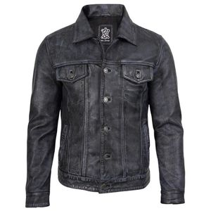Premium Men's <b>Winter</b> <b>Leather</b> <b>Jacket</b> Casual Outerwear Stand Collar Stylish Smooth Design Eco-Friendly Waterproof Breathable - Product Image 1