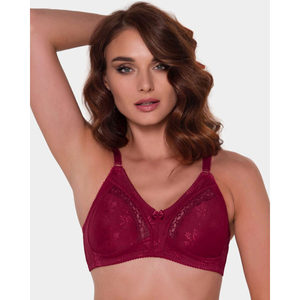 Soutien-gorge minimisateur sans armatures 350 Cherry pour femme, réglable, push-up, respirant, avec dentelle décorative, logo nœud, bonnets sans armatures, maintien multi-couleurs - Product Image 3