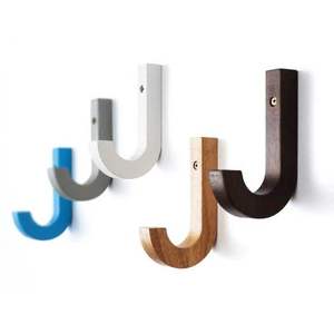 Modern Minimalist Stylish Wooden Wall Hooks Solid Hardwood Black Hook <b>Hanger</b> Decors for Kitchen Bathroom Wardrobe Bag Use - Product Image 1