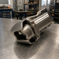 Válvula de descarga mezcladora de cinta de acero inoxidable SUS304 con espejo de barril de forma especial/pulido mate, válvula antifugas, sin piezas adicionales