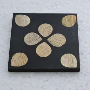 Nouveau classique travail à la main conception résine en bois tasse à thé tapis tampons meilleur prix à la main à la mode carré ménage vaisselle verre caboteur - Product Image 1
