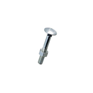 PERNO DE CABEZA REDONDA Cuadrado galvanizado bajo la cabeza Resistencia 4,8 Rosca parcial Se suministra con tuerca - Product Image 1