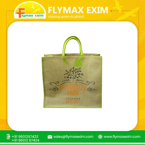 Bolsa de diseñador de yute ecológica hecha a mano de primera calidad Bolsa de compras de yute de moda Premium para la sostenibilidad Bolsa de yute impresa - Product Image 6