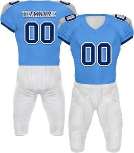 Kit de uniforme de fútbol americano personalizado, Conjunto de jersey y pantalón sublimados para escuelas, colegios y clubes, ropa deportiva - Product Image 1