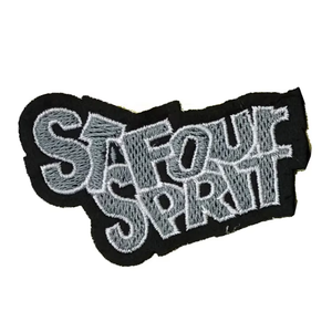 Patchs brodés personnalisés Sefour Spirit, noir argent, 3D texturé, chenille écologique, alphabet, fleur, vente en gros, bricolage, couture pour hommes - Product Image 1