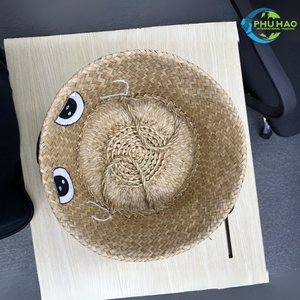 Cestas de vientre de hierba marina de Vietnam con asas cesta hecha a mano ecológica para frutas frescas, plantas, organizador de lavandería artesanal - Product Image 6