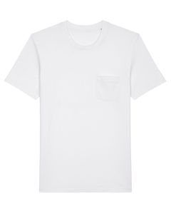 Recién llegado, camiseta blanca de diseño personalizado con bolsillo en el pecho, bloque de color pesado, patrón de letras gráficas - Product Image 4