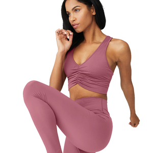 Sujetador deportivo personalizado para mujer, mallas deportivas de cintura alta, conjuntos de Yoga para Fitness, a la venta, a precio barato - Product Image 4
