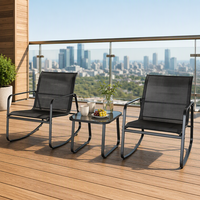 Ensemble bistrot compact pour balcon, table de repas extérieure avec chaises pour patio et jardin, vente en gros