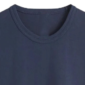 T-shirt pour homme décontracté surdimensionné de haute qualité personnalisable en spandex/coton/fibre de bambou, couleur unie, tissu doux, brodé - Product Image 2