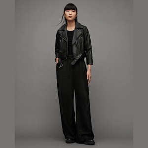 Wholesale Custom Genuine Leather Winter <b>Motorcycle</b> <b>Jacket</b> For Women Slim Fit Long Sleeve Custom Logo Waterproof Leather <b>Jacket</b> - Product Image 1