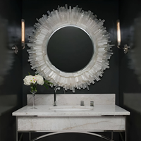 Miroirs muraux en verre avec design en œil de tigre, luxe moderne, cadre en métal, personnalisable, haute qualité, décoration de salon, personnalisation de la marque