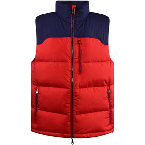 Top qualité poche zippée coupe-vent sans manches veste logo personnalisé hommes Golf bouffant vers le bas gilet bulle bouffant gilet hommes veste - Product Image 1