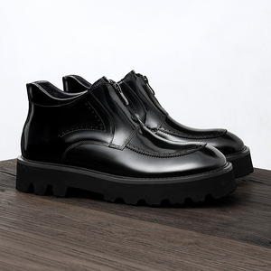 Chaussures décontractées légères avec semelle absorbant la transpiration et structure flexible, chaussures de tous les jours pour hommes, chaussures en cuir - Product Image 4