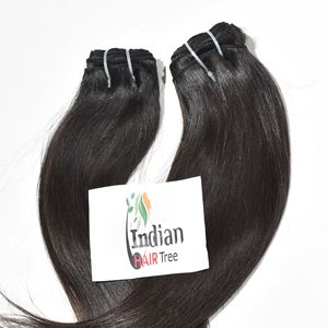 Prix de gros Cheveux humains indiens naturels noirs pour femmes, mèches lisses vierges, fournisseur, cuticules alignées, fabrication indienne, à vendre - Product Image 3