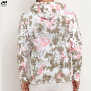 เสื้อฮู้ดมัดย้อมสำหรับผู้ชายผ้าคอตตอนผสมแบบปกติเข้ารูปใส่ในฤดูหนาว - Product Image 5
