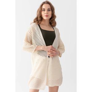 <span class=keywords><strong>Cardigan</strong></span> traforato <span class=keywords><strong>Beige</strong></span> di alta qualità da donna maglione a maglia <span class=keywords><strong>lungo</strong></span> Casual con motivo stampato Pullover Casual con Logo sul retro - Product Image 1
