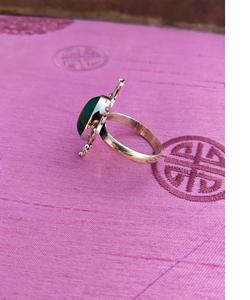 Natural Malachite Green Gemstone <b>Boho</b> <b>Ring</b> Handmade 925 Sterling <b>Silver</b> Artistic Statement Jewelry Gift <b>Ring</b> for Women - Product Image 4