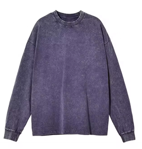 Sweatshirts en coton éponge français brodés de conception personnalisée de haute qualité en vrac sweats à capuche lavés à l'acide - Product Image 6