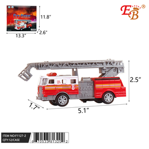 Camión de Bomberos de Metal Fundido a Presión de 5.5 Pulgadas, 144 Piezas, 12 Unidades por Caja, Modelo Duradero - Product Image 1