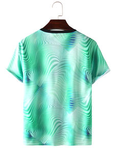 Nuevas camisetas de algodón con sublimación degradada 3D personalizadas para mujer al por mayor, camisetas deportivas informales a granel para mujer, ropa atlética a la moda - Product Image 2