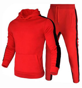 2025 à la mode personnalisé coton hommes hiver survêtement ensemble à manches longues solide conception à capuche col avant Logo personnalisé couleur vente - Product Image 2