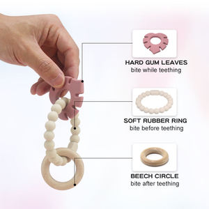 Anillo de Madera Suave, Libre de BPA, de Grado Alimenticio, con Silicona, Juguetes de Dentición para Bebés, Venta al por Mayor 2026, Nuevo, Lindo Mordedor para Bebés - Product Image 6