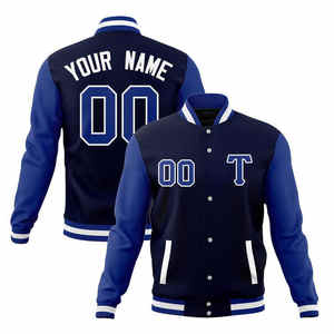 Chaqueta Universitaria con Logotipo Personalizado, Chaquetas de Béisbol con Cuello, Chaqueta Universitaria de Béisbol Unisex para Hombre - Product Image 6