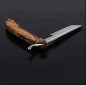 Rasoir de rasage de barbier à bord droit Manche en bois Rasoirs de rasage de barbier/rasoir de rasage de cheveux - Product Image 3