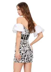 Minivestido ajustado corto de lujo para mujer, silueta de verano Sexy personalizada para fiestas nocturnas y salidas - Product Image 3