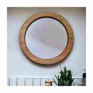 Espejos de pared decorativos con marco de madera redondo moderno hechos a mano en la India con nuevo diseño y calidad de exportación - Product Image 4