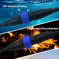 Conectores Eléctricos Impermeables M19 Precableados de 2, 3, 4, 5, 6, 8 y 9 Pines, IP67 e IP68, Macho y Hembra, para Iluminación LED Exterior