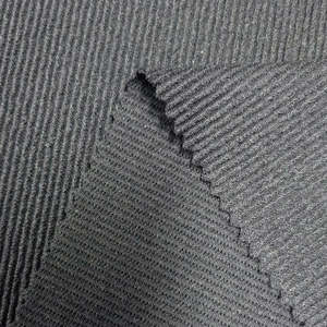 Tissu de leggings de yoga en maille côtelée noire 290 g/m² 84 % nylon 16 % élasthanne, vente en gros directe d'usine, pour vêtements de sport - Product Image 5