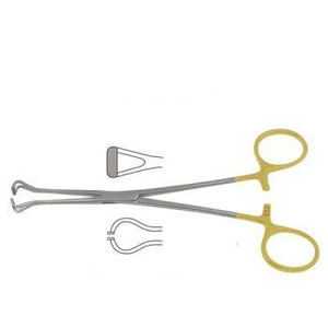 Pinzas Babcock Half-Gold TC de Acero Inoxidable Alemán de 6.4 Pulgadas, Instrumento Manual de Agarre, Herramientas Quirúrgicas Básicas para Intestino - Product Image 1