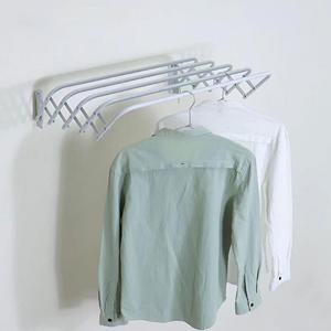 Tendedero Plegable Minimalista de Acero Blanco Extensible de 60 cm para Montaje en Pared Interior/Exterior con 5 Barras Premium - Product Image 4