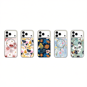 Funda Magnética Resistente a Caídas para IP 16 PRO, TPU+PC, con Diseño Floral y Espacio para Sublimación - Product Image 1