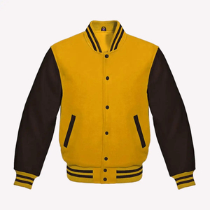 Ventes en gros de vestes de baseball vintage en laine/viscose avec logo personnalisé en chenille, broderie tendance, manches à revers, lettres, varsity, unisexe - Product Image 3