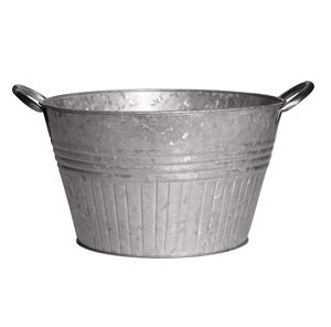 Modern Design Round <b>Galvanized</b> <b>Tub</b> Planter With Handles Premium Metal Planter With Drainage Hole <b>Galvanized</b> Steel <b>Tub</b> For Plants - Product Image 1