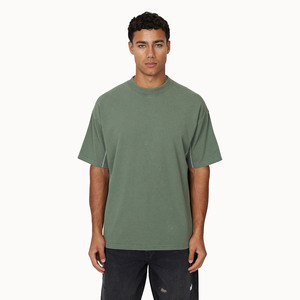 Vente en gros T-shirts pour hommes personnalisés 4XL 240 Gsm 100% T-shirts unis en coton T-shirts vierges à épaules tombantes - Product Image 1