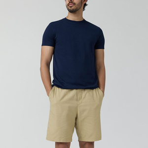 T-shirts pour hommes simples, de qualité supérieure, lourds, coupe ajustée, 100% coton, manches courtes, impression de logo personnalisée, respirants, décontractés - Product Image 4