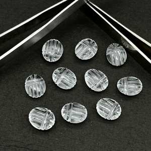 Perles de scarabée en cristal de quartz transparent 10x12 MM, charmes en pierre précieuse sculptée en forme de scarabée naturel - Product Image 1