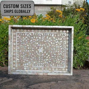 Plateau de service en nacre de qualité supérieure pour servir des collations, des boissons et des desserts disponibles à un prix abordable - Product Image 3