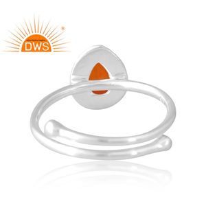 Anillo de piedras preciosas de cornalina Natural de plata de último diseño, joyería personalizada para mujer, regalo para ella - Product Image 2