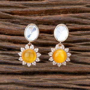 Pendiente clásico famoso de Kundan artificial con exportador de joyería de moda chapado en oro en la India - Product Image 6