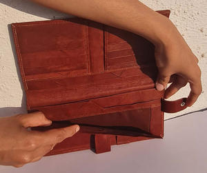 Porte passeport en cuir véritable Organisateur de portefeuille Porte documents de voyage Marron - Product Image 3