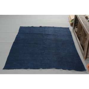 Alfombra turca Vintage azul moderna de 5,3x8,1 pies, pila de felpa de lana, respaldo de látex de altura, Patchwork Rectangular para pasillo de coche - Product Image 2