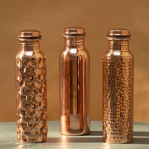 Pure Copper Eco-Friendly American Style Water Bottle with Smooth Polished Finish 1000ml Large Capacity Customizable - Product Image 5